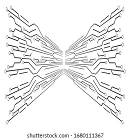 circuit logo template vector icon illustration design