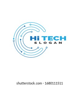 circuit logo template vector icon illustration design