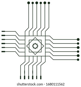 circuit logo template vector icon illustration design