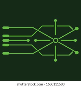 circuit logo template vector icon illustration design