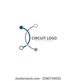 circuit logo template vector icon illustration design