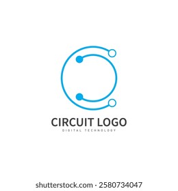 circuit logo template vector icon illustration design