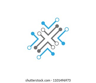 Circuit Logo Template vector illustration icon design