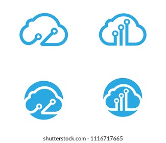 Circuit Logo Template vector illustration icon design