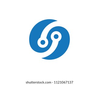 Circuit Logo Template vector illustration icon design