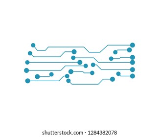 circuit logo template vector illustration icon design