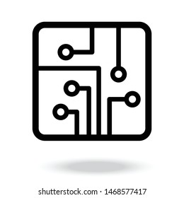 Circuit Logo Template vector illustration icon design.electric.digital.