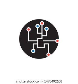 Circuit Logo Template vector illustration icon design
