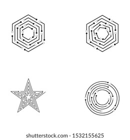 Circuit Logo Template vector illustration icon design