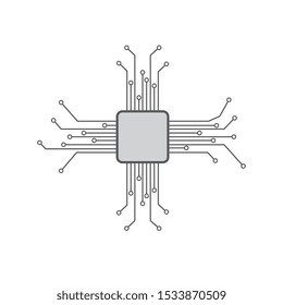 Circuit Logo Template vector illustration icon design