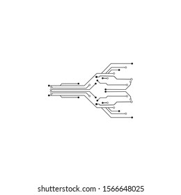 Circuit Logo Template vector illustration icon design