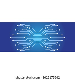 Circuit Logo Template vector illustration icon design