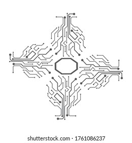 Circuit Logo Template vector illustration icon design