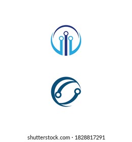 Circuit Logo Template vector illustration icon design
