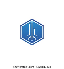 Circuit Logo Template vector illustration icon design