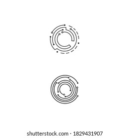 Circuit Logo Template vector illustration icon design