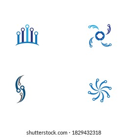 Circuit Logo Template vector illustration icon design