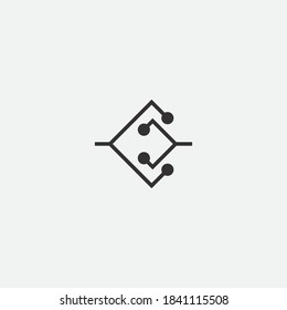Circuit Logo Template vector illustration icon design