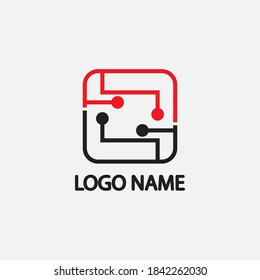 Vorlage für Vektorgrafik-Vektorsymbol des Circuit-Logos