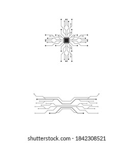 Vorlage für Vektorgrafik-Vektorsymbol des Circuit-Logos