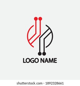 Circuit Logo Template vector illustration icon design