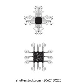 Circuit Logo Template vector illustration icon design