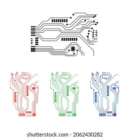 Circuit Logo Template vector illustration icon design