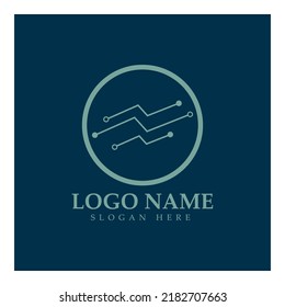 Circuit Logo Template vector illustration icon design