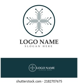 Circuit Logo Template vector illustration icon design