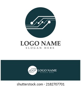 Circuit Logo Template vector illustration icon design