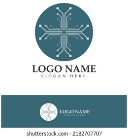 Circuit Logo Template vector illustration icon design