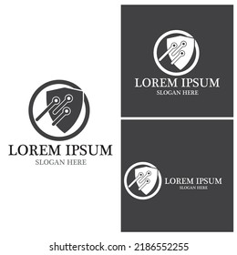 Circuit Logo Template vector illustration icon design