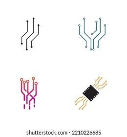 Circuit Logo Template vector illustration icon design