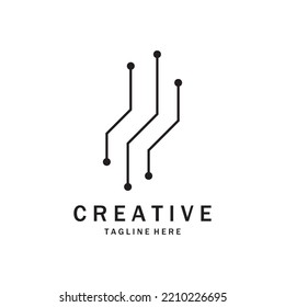 Circuit Logo Template vector illustration icon design