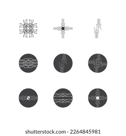 Circuit Logo Template vector illustration icon design