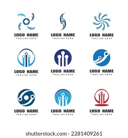 Circuit Logo Template vector illustration icon design