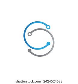 Diseño de icono de ilustración vectorial de plantilla de logotipo de circuito