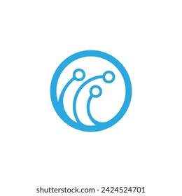 Circuit Logo Template vector illustration icon design