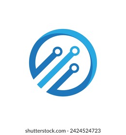 Schaltkreis-Logo-Vorlage Vektor-Illustration Symbol Design