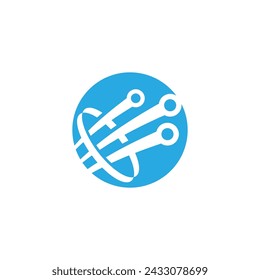Circuit Logo Template vector illustration icon design