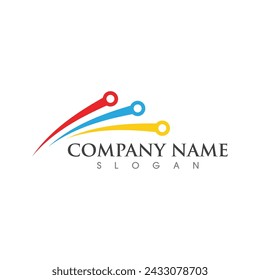 Circuit Logo Template vector illustration icon design