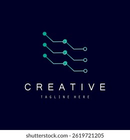 Circuit Logo Template vector illustration 