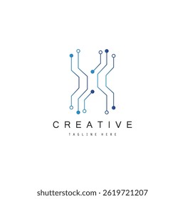 Circuit Logo Template vector illustration 