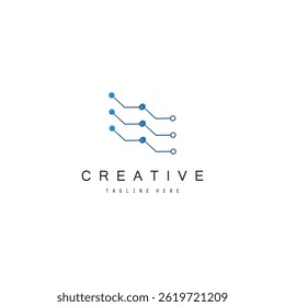 Circuit Logo Template vector illustration 