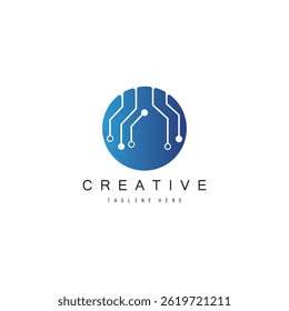 Circuit Logo Template vector illustration 