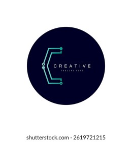 Circuit Logo Template vector illustration 