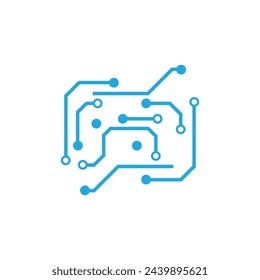 Circuit logo vector element symbol and design