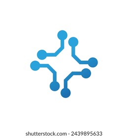 Schaltkreis-Logo-Vektor-Element-Symbol und Design