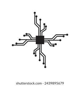 Circuit logo vector element symbol and design