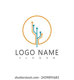 Circuit logo vector element symbol and design